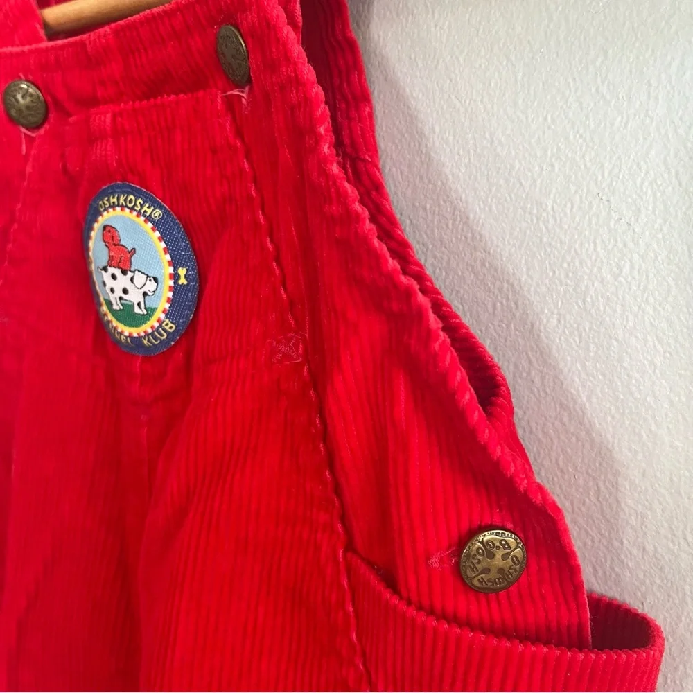 Vintage OshKosh Kennel Klub Corduroy Overalls Size 18 months Made in USA